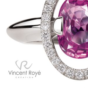 Bague Pink Lady détail