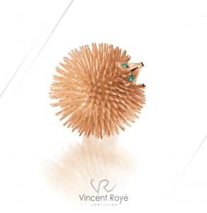 Bague Hérisson or rose
